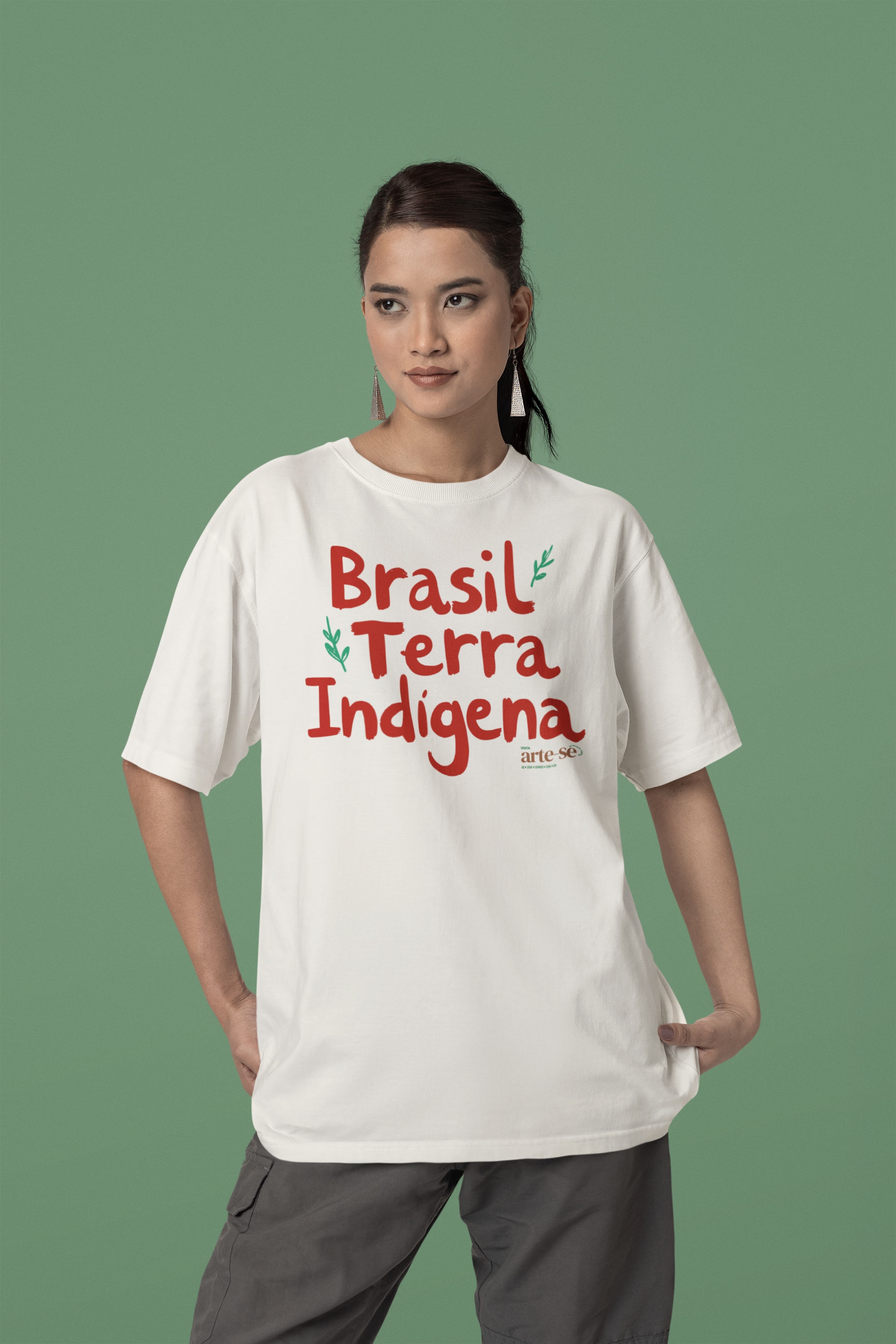 Camiseta Oversized - Brasil Terra Indígena