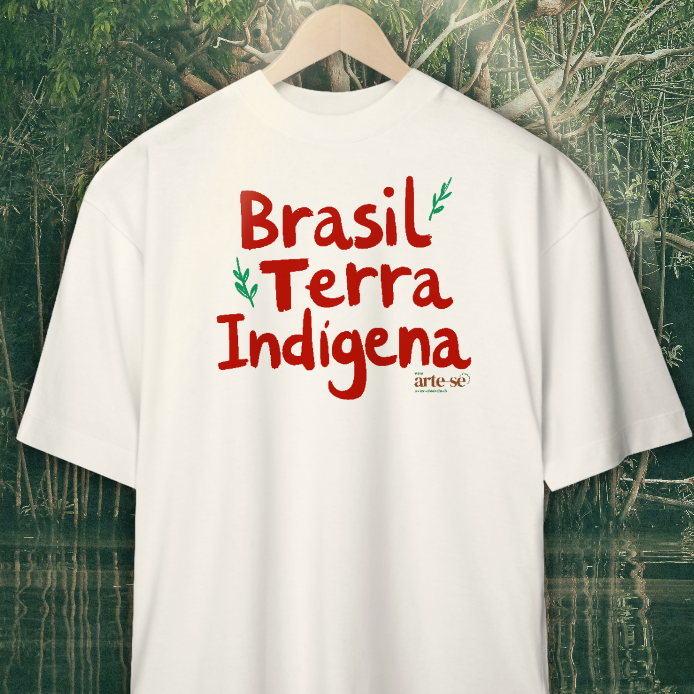 Camiseta Oversized - Brasil Terra Indígena