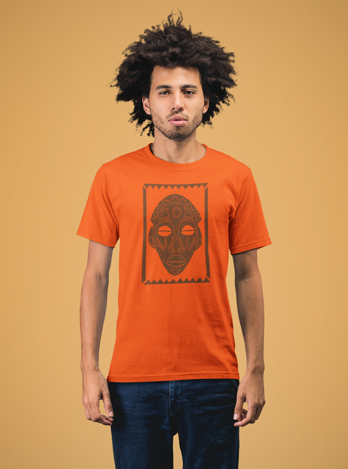 Camiseta - Máscara africana