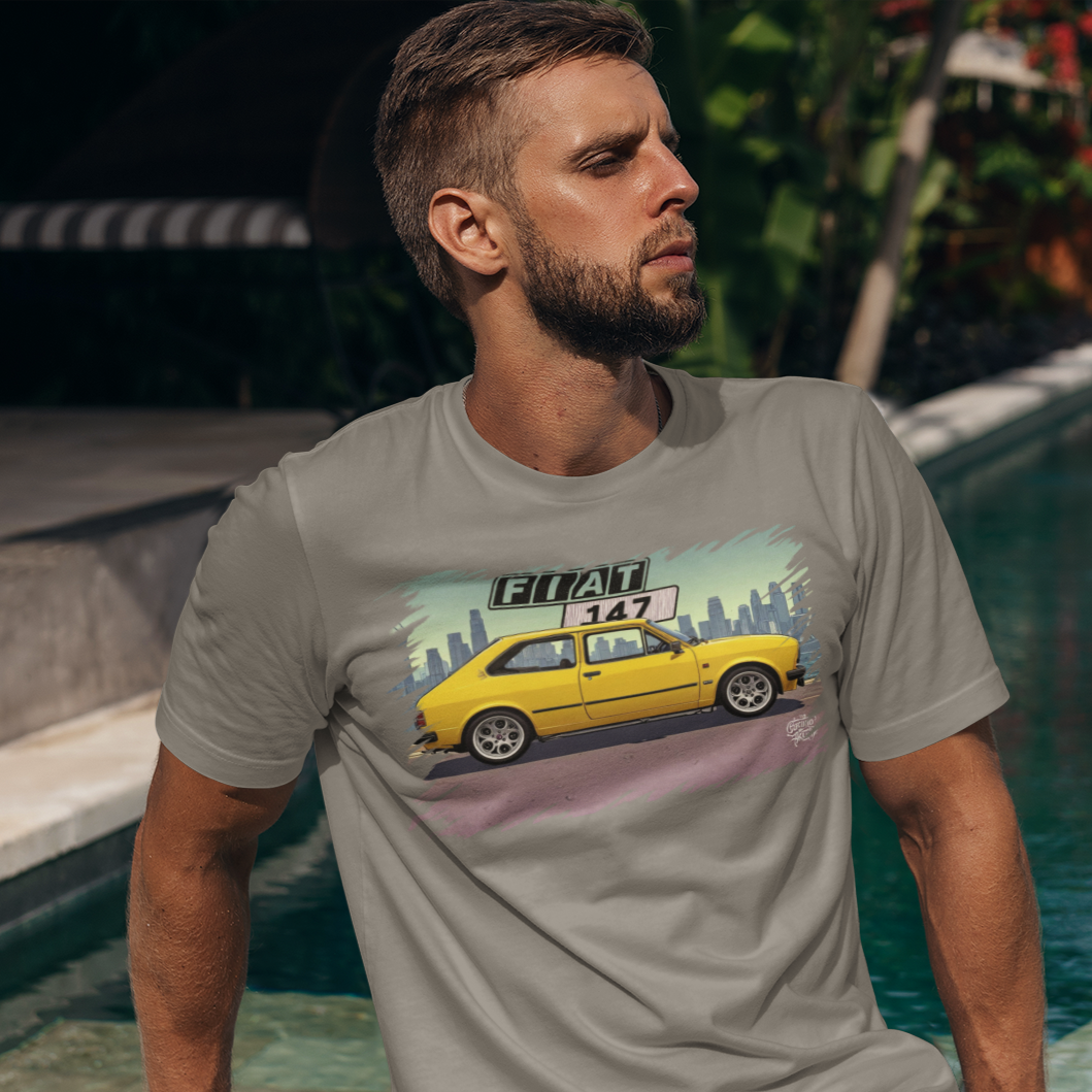 Camiseta Fiat 147 Emblema e Lateral