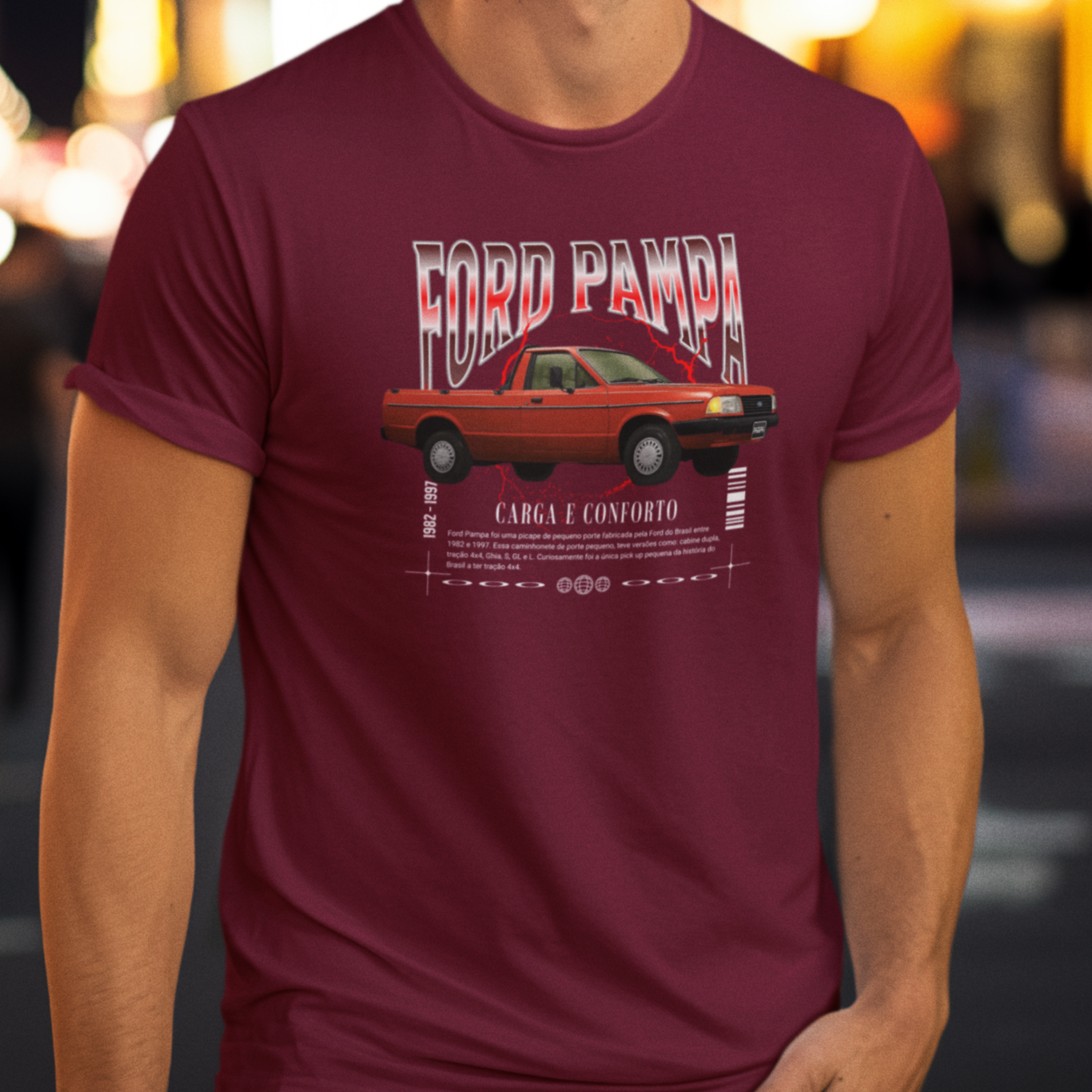 Camiseta Ford Pampa Carga e Conforto (e)
