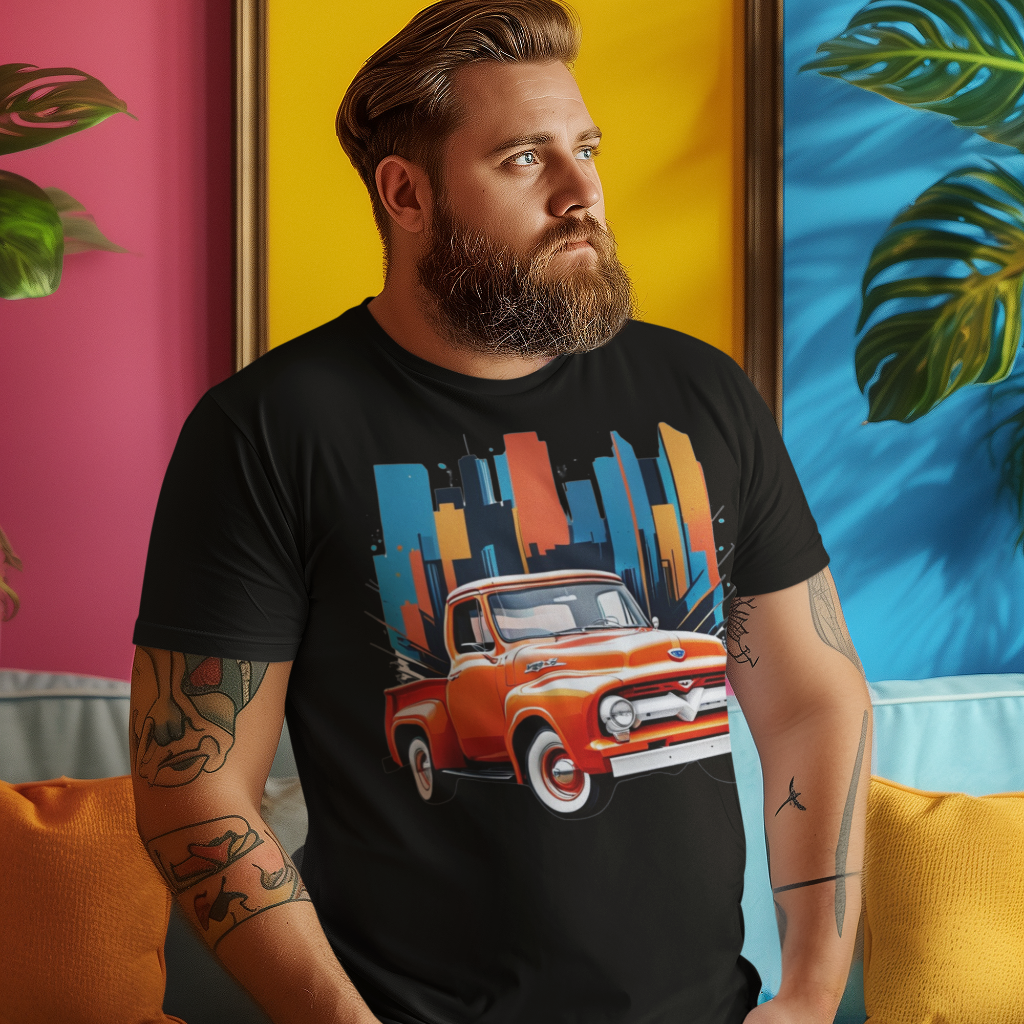 Camiseta Ford F-100 Laranja