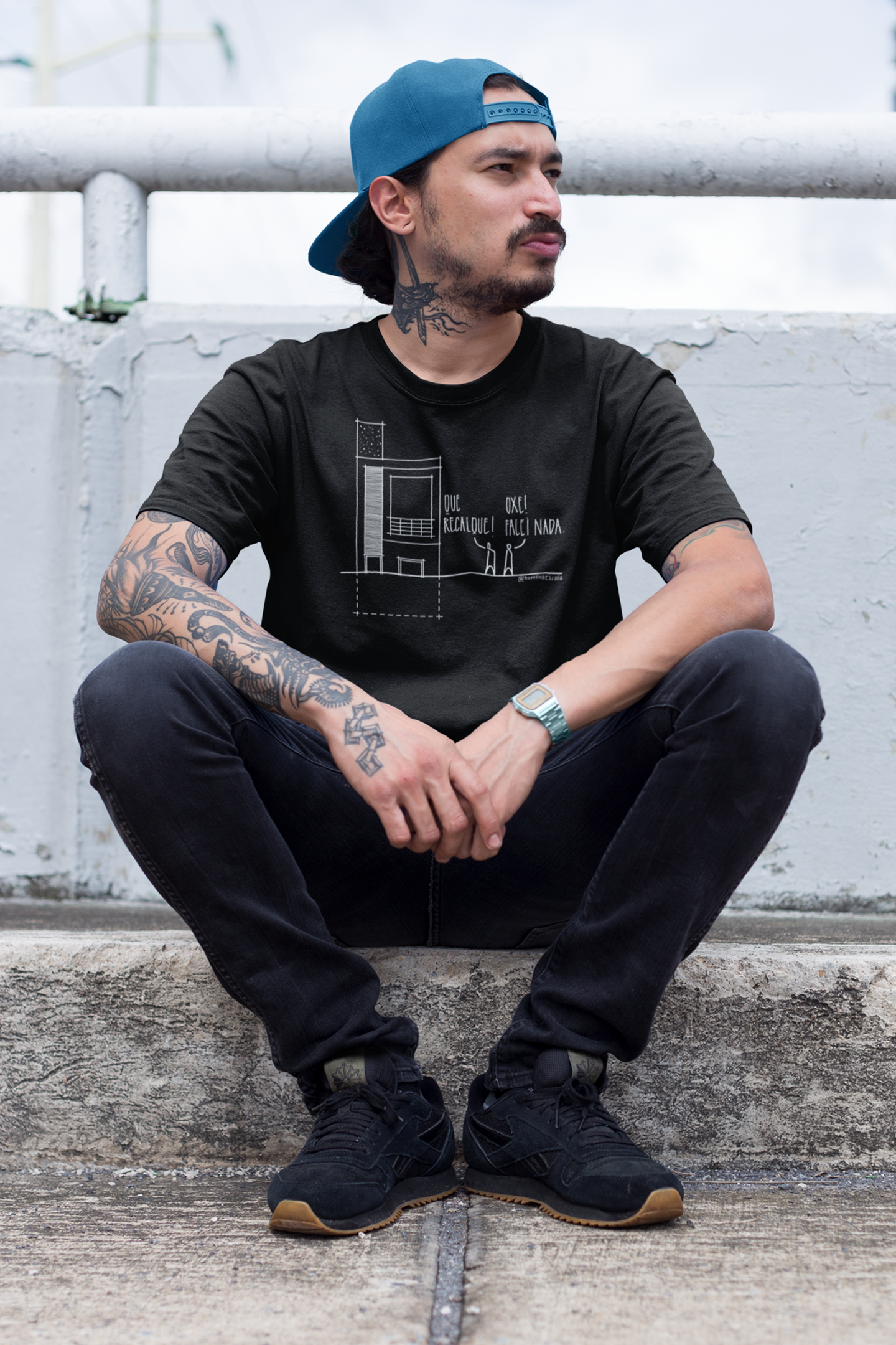 Camiseta Unissex Preta - Que realque!