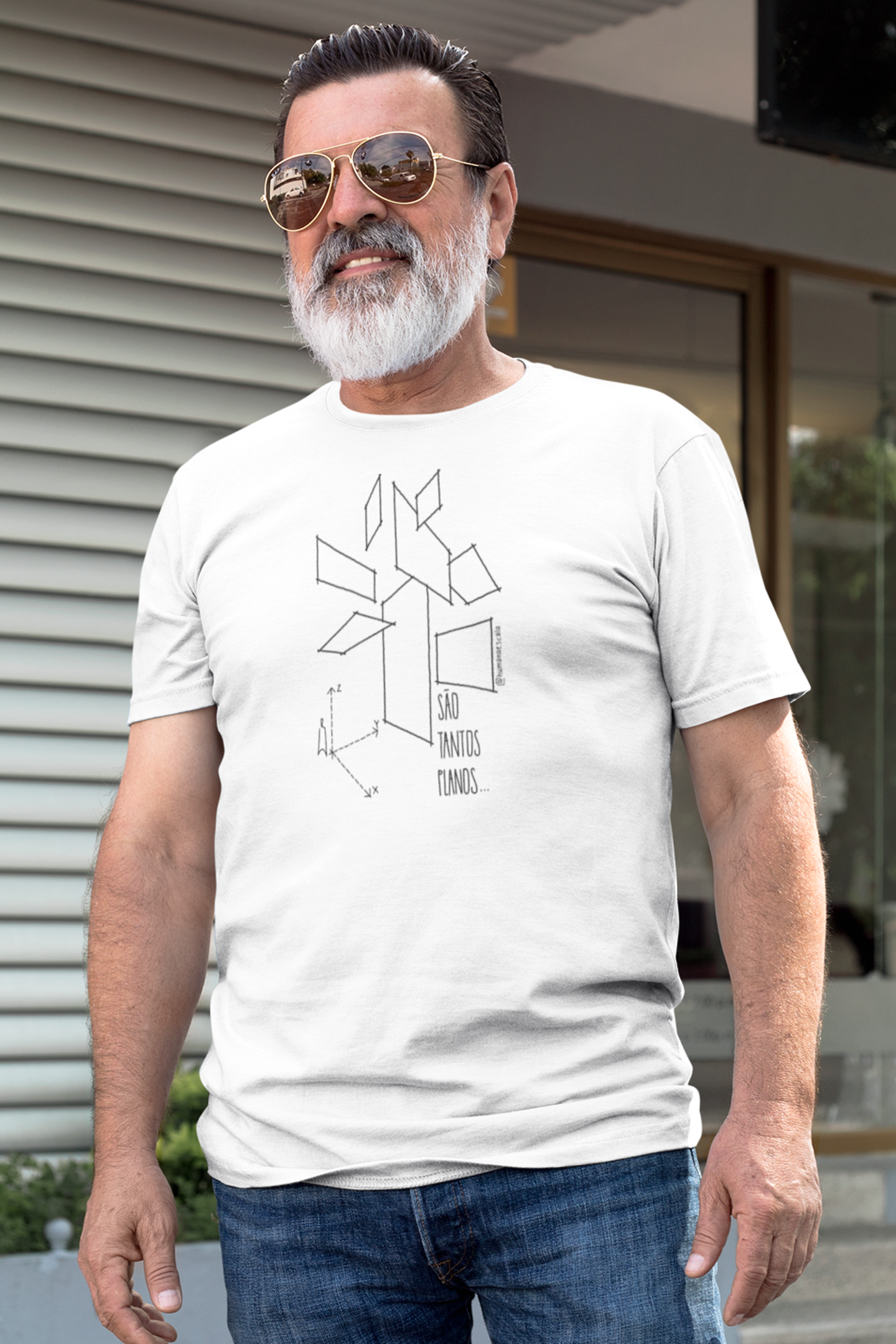 Camiseta Unissex Branca - São tantos planos