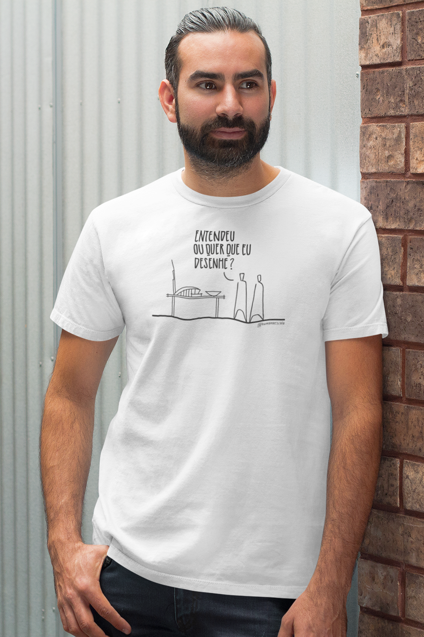 Camiseta Unissex Branca - Quer que eu desenhe?