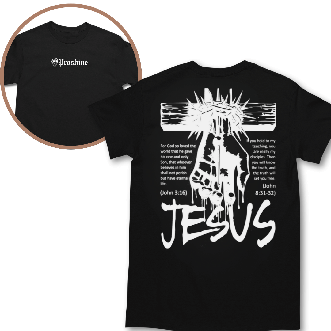 Camiseta Proshine Jesus Frente Costas Nome do produto: Camiseta Proshine Jesus Frente Costas