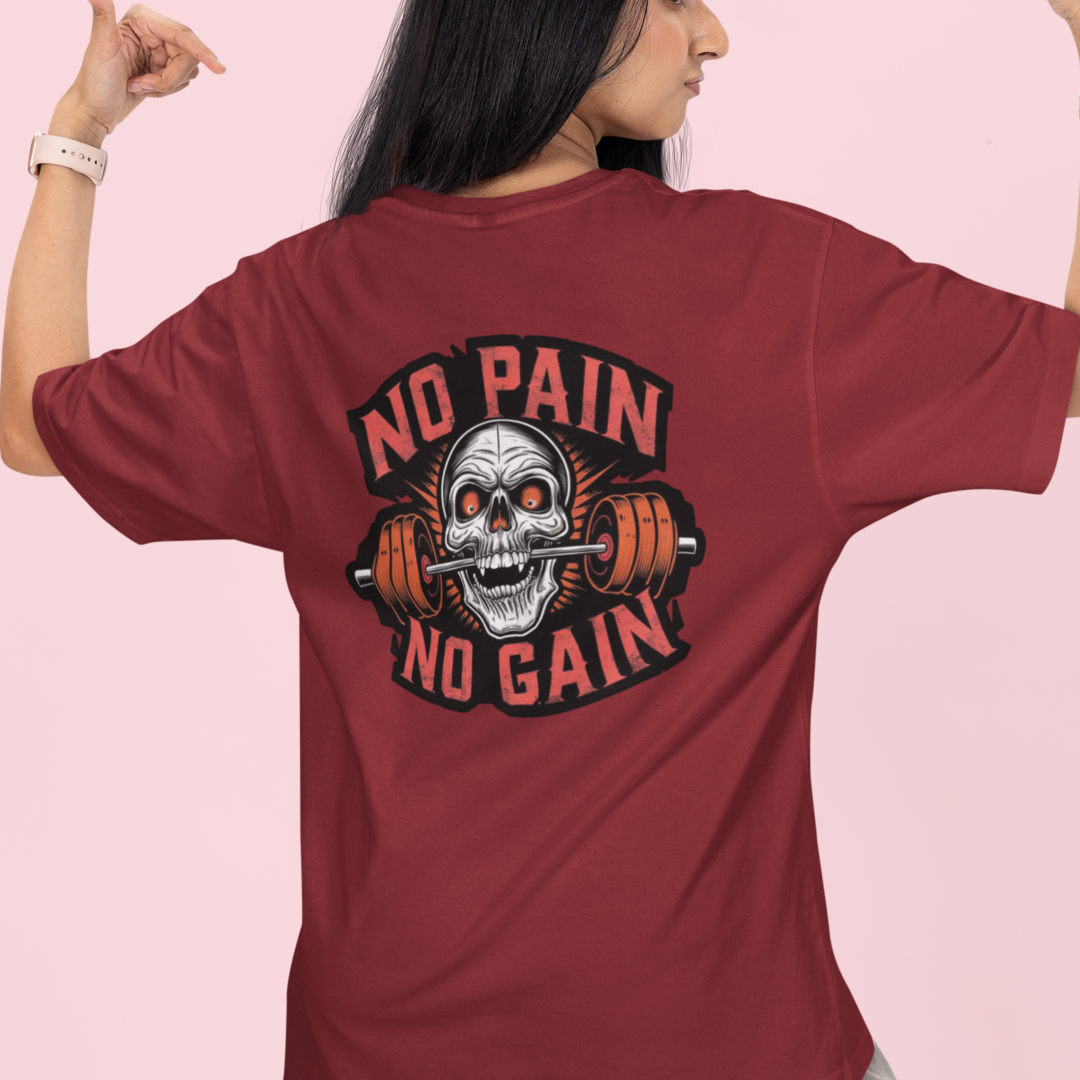 Camiseta Oversized Ss One – No Pain, No Gain