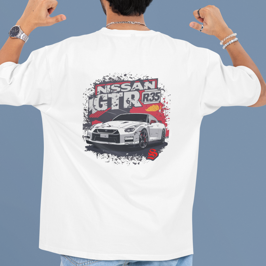 Camiseta Oversized Nissan GTR R35 Ss one