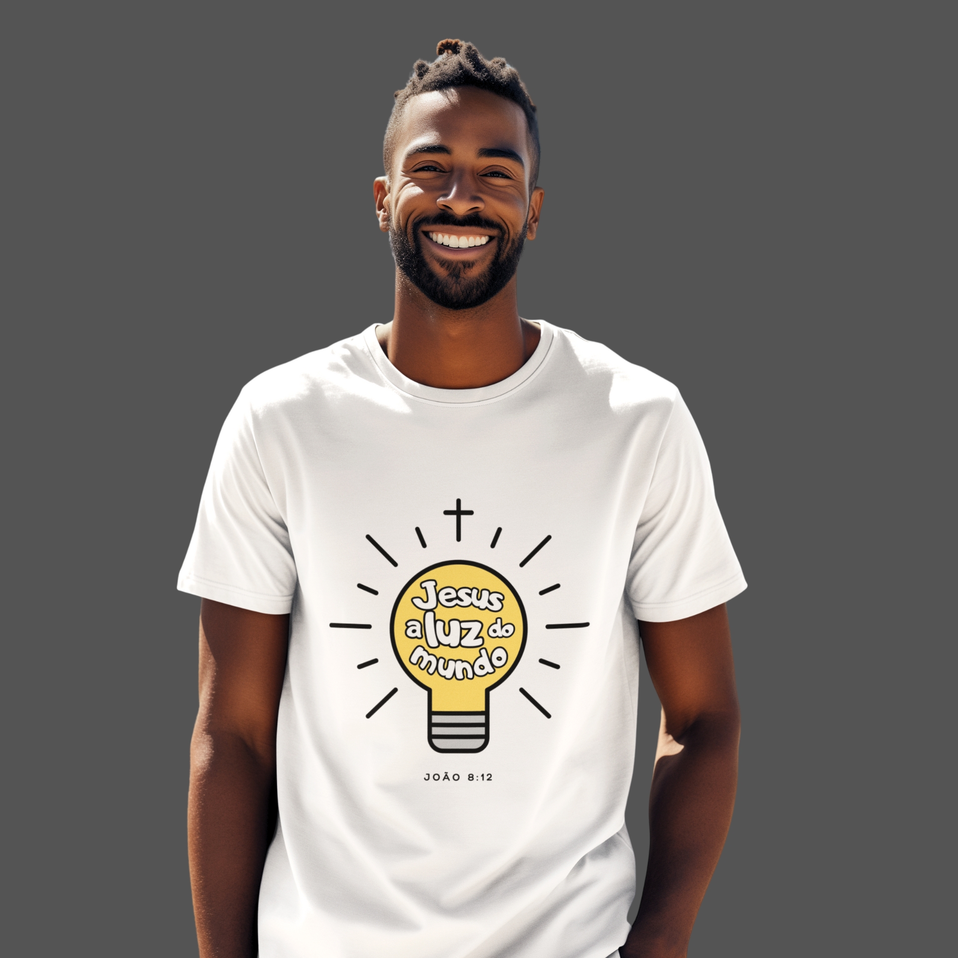 Camiseta Masculina Jesus a luz do mundo