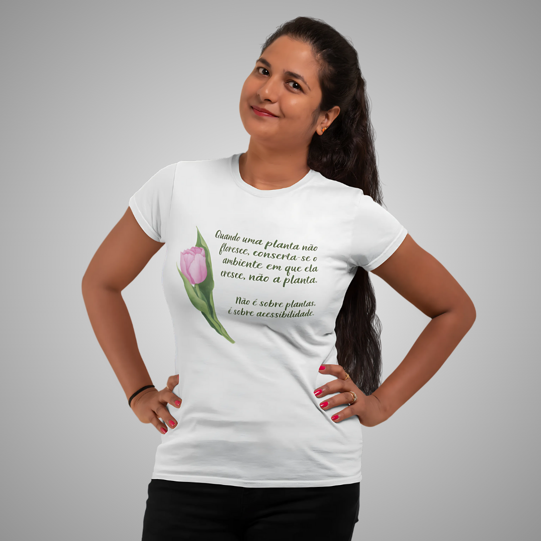 Camiseta feminina Florescer
