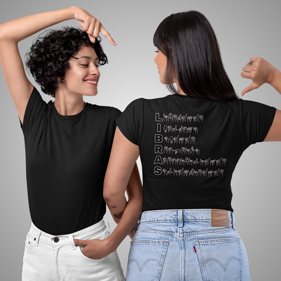 Camiseta Unissex Acróstico de Libras
