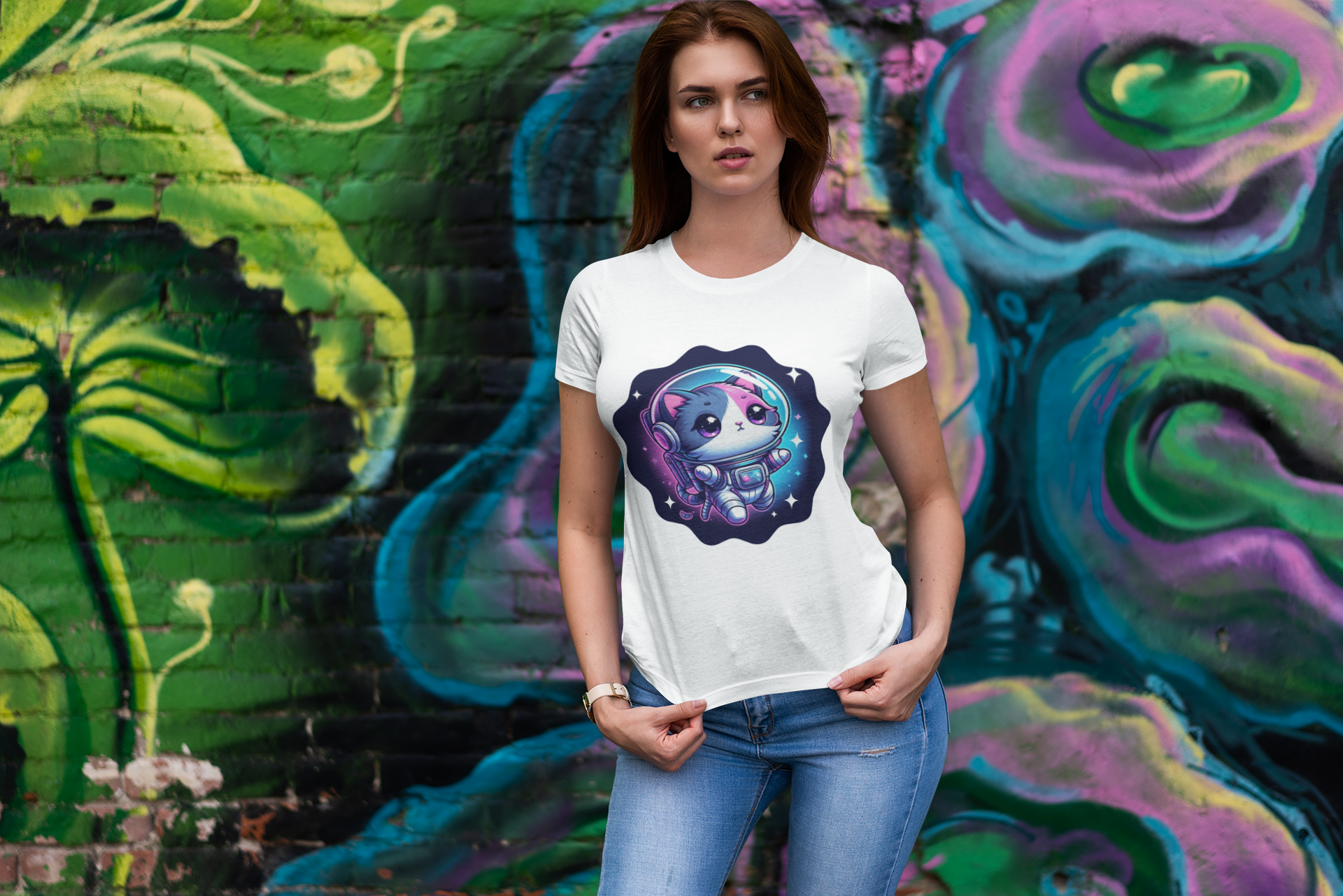 camiseta feminina Catnauta