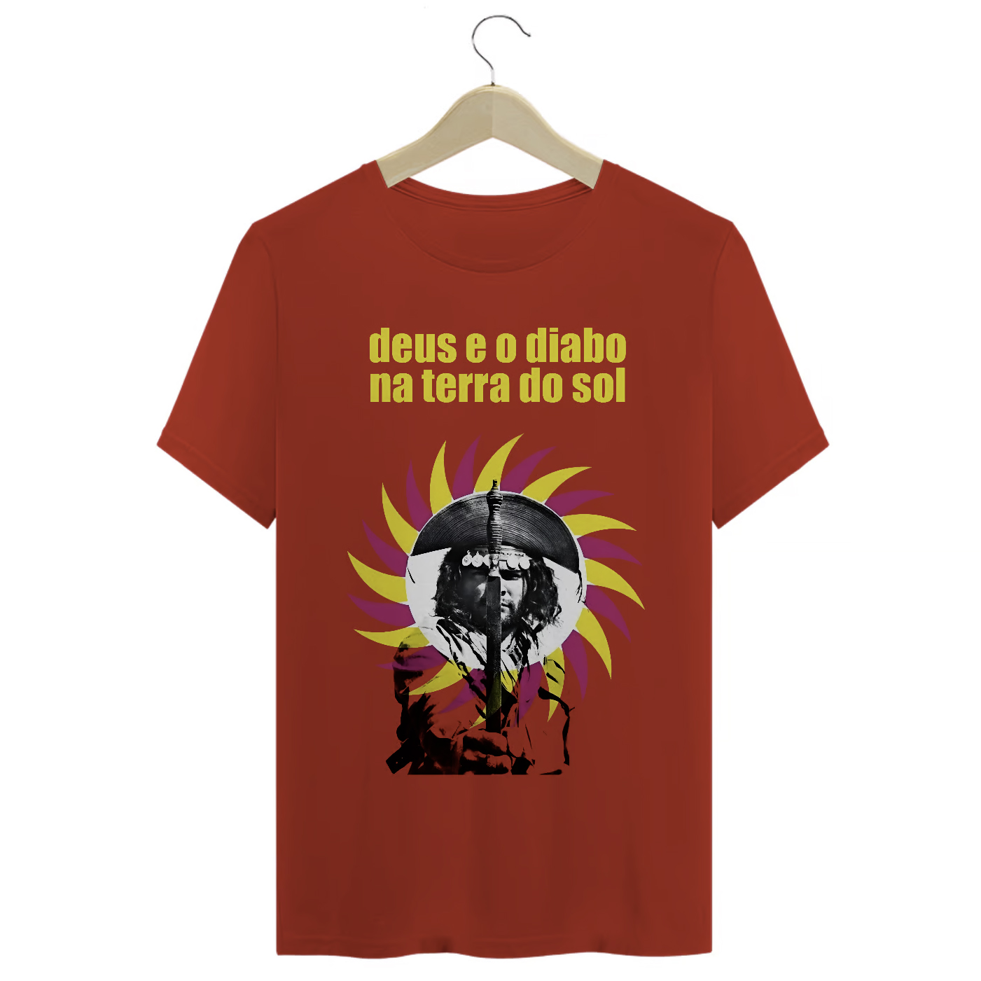 Camiseta Premium Deus e o Diabo na Terra do Sol - Cinema Nacional Cult - Coleção Filmes