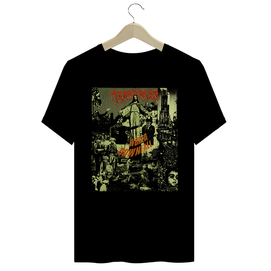 Camiseta Premium Terrorizer - World Downfall - Coleção Metal/Punk/Hard Core