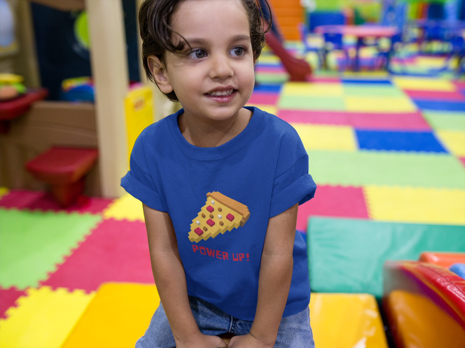 Camiseta Pizza Power UP (2 a 14 anos)