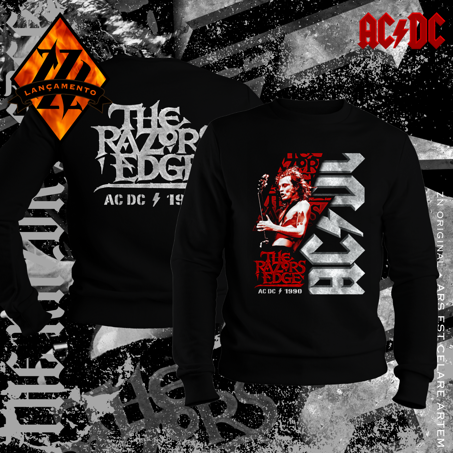 Moletom AC DC - Razors Edge [RED WHITE]