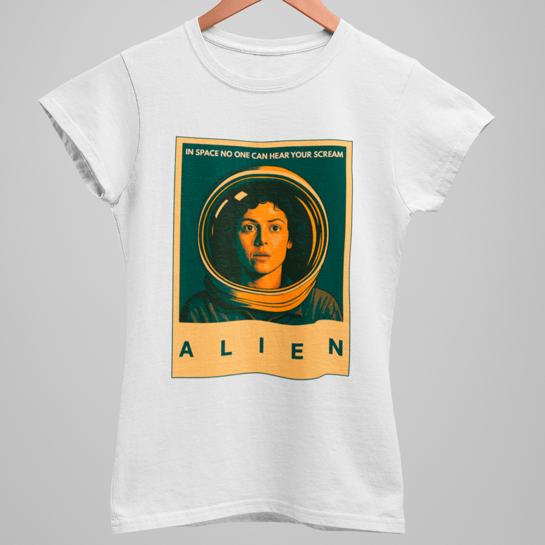 Camiseta feminina Baby Look Alien