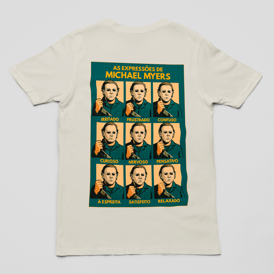 Camiseta As expressões de Michael Myers