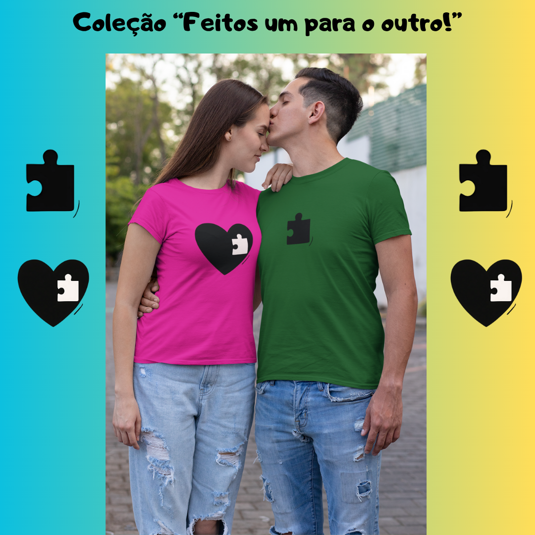 [Quality] Camiseta Amor (Coração/Quebra Cabeça) - Parte 2