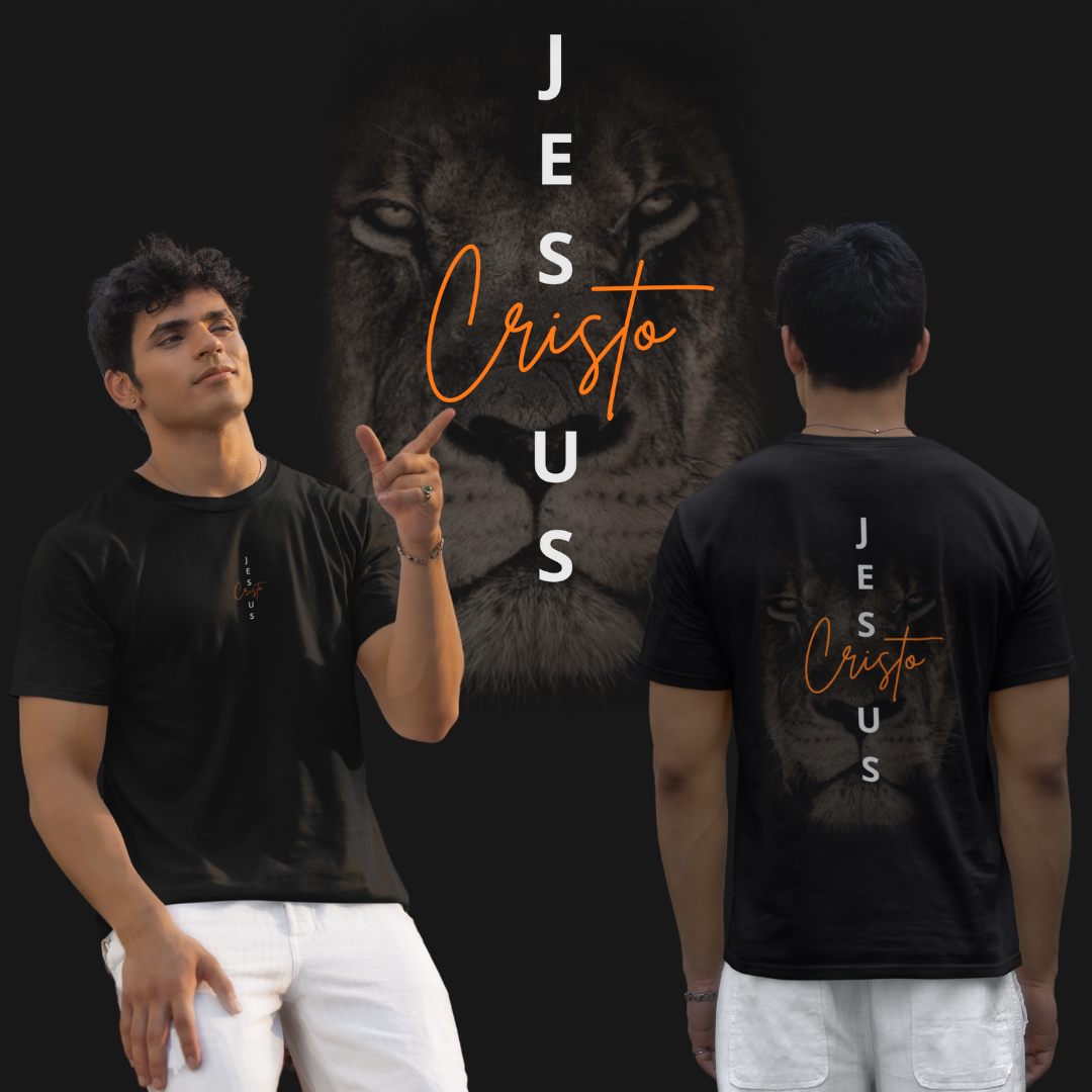 [Premium] Camiseta Jesus Cristo/Leão (Frente/Costas)