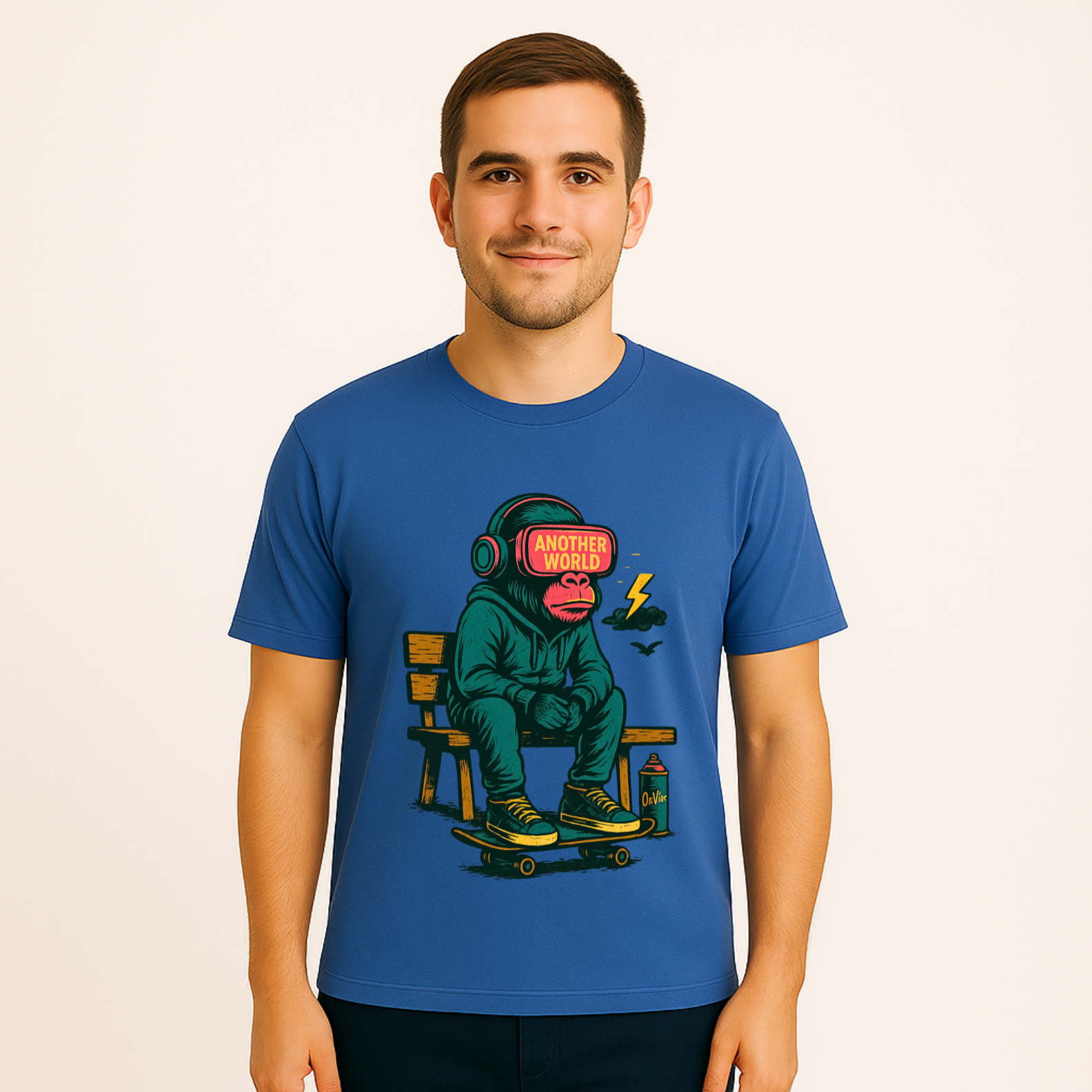 Camiseta Another World – Estonada Unissex com Arte Urbana | OxVibe Streetwear