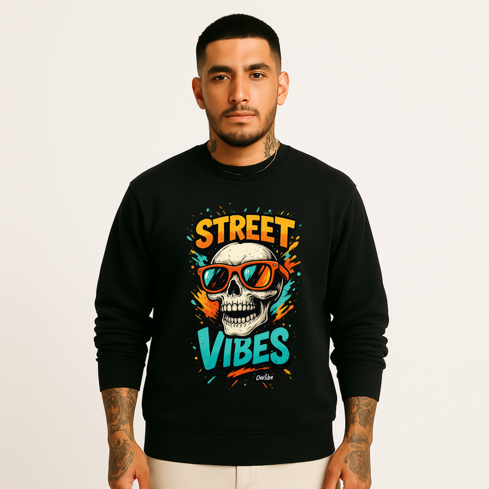 Moletom Prime Street Vibes –  Unissex com Estampa de Caveira Colorida | OxVibe Streetwear