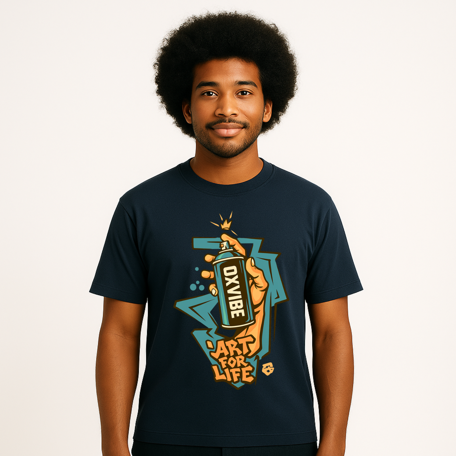 Camiseta Art for Life Unissex – OxVibe Streetwear com Estampa de Arte Urbana