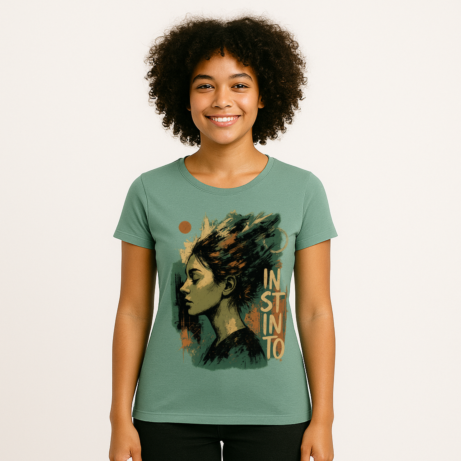 Camiseta Baby Long Feminina Estonada – OxVibe Estampa INSTINTO Streetwear 
