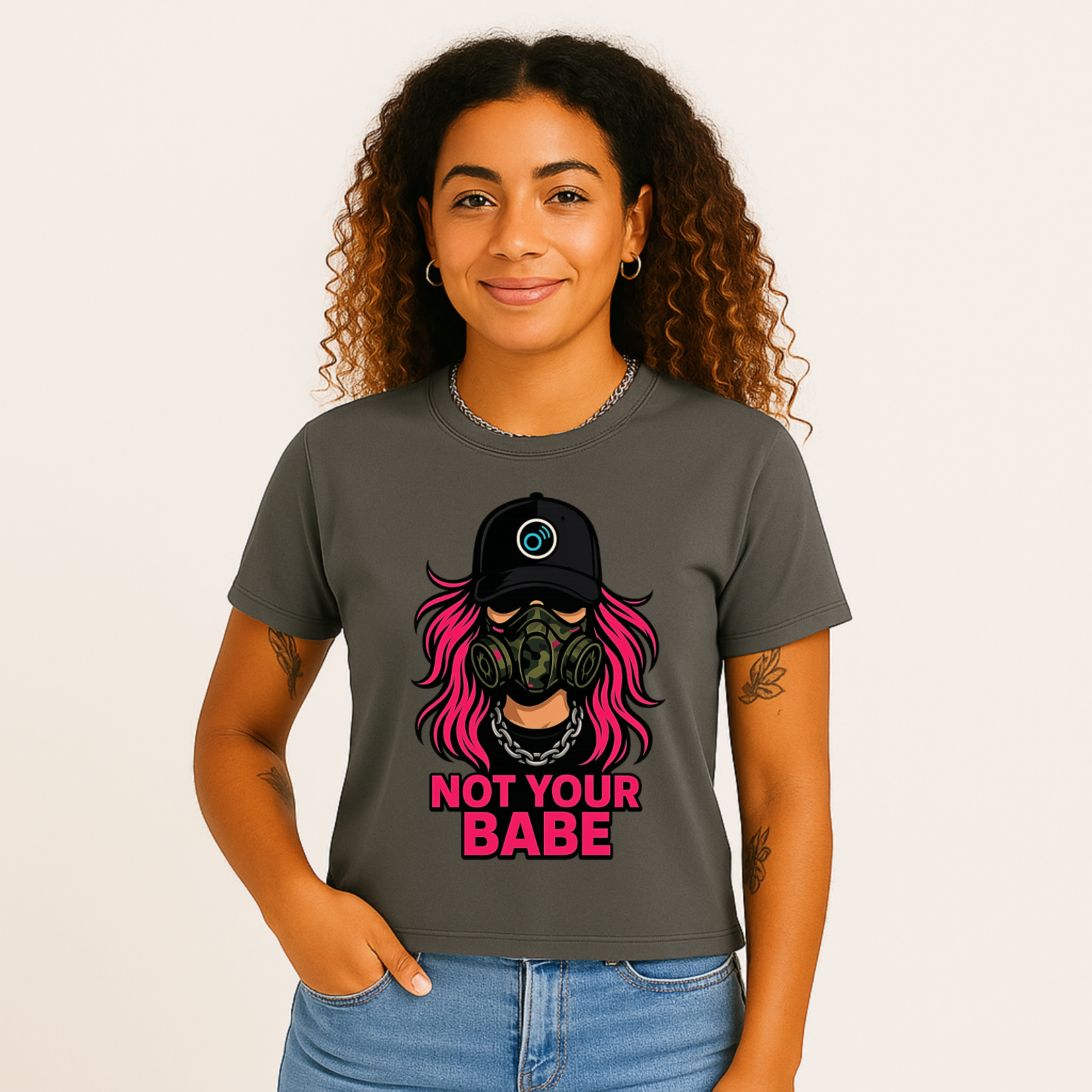 Camiseta Not Your Babe – Estonada Unissex com Estampa Feminina de Atitude | OxVibe