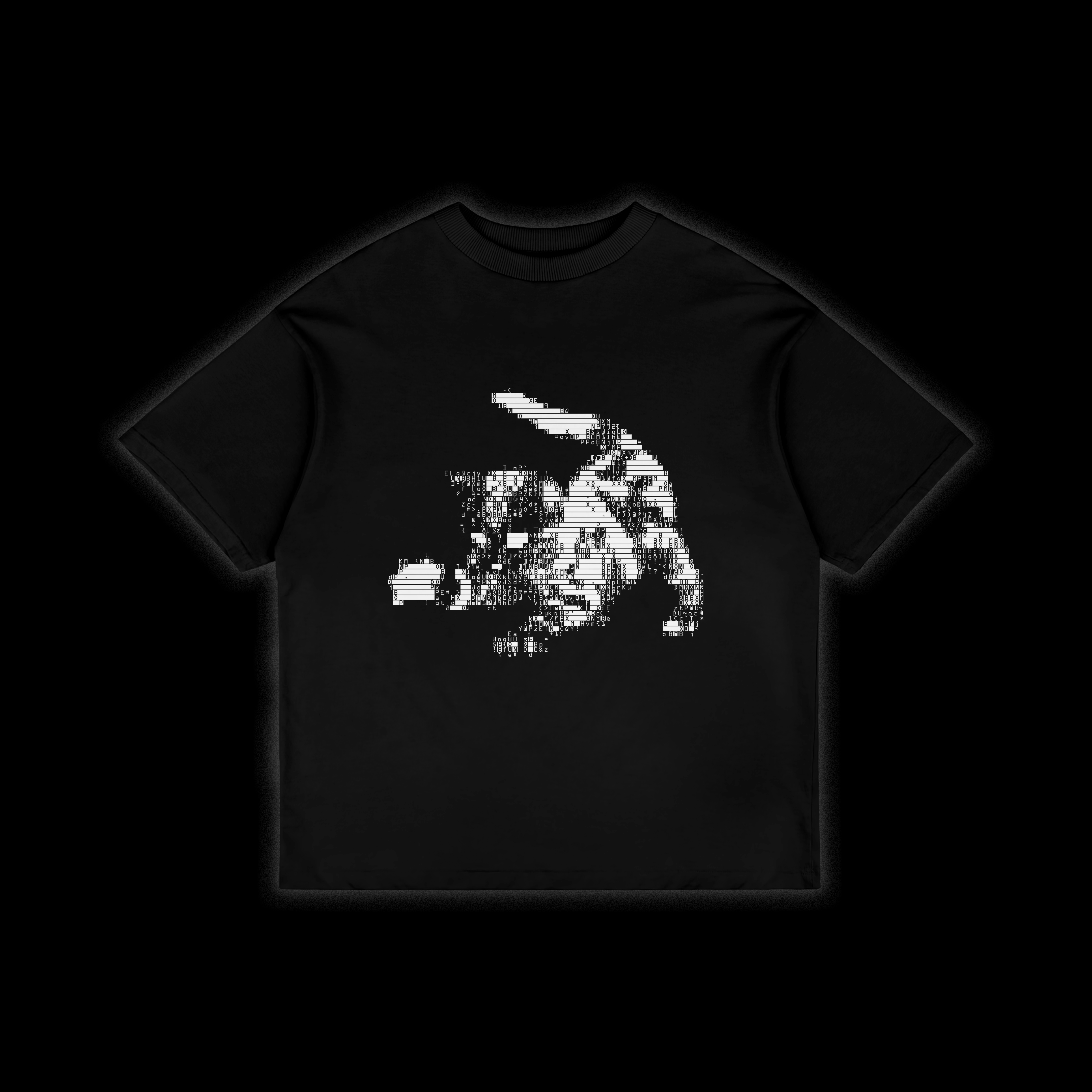 Oversized Gatinho ASCII - Preta