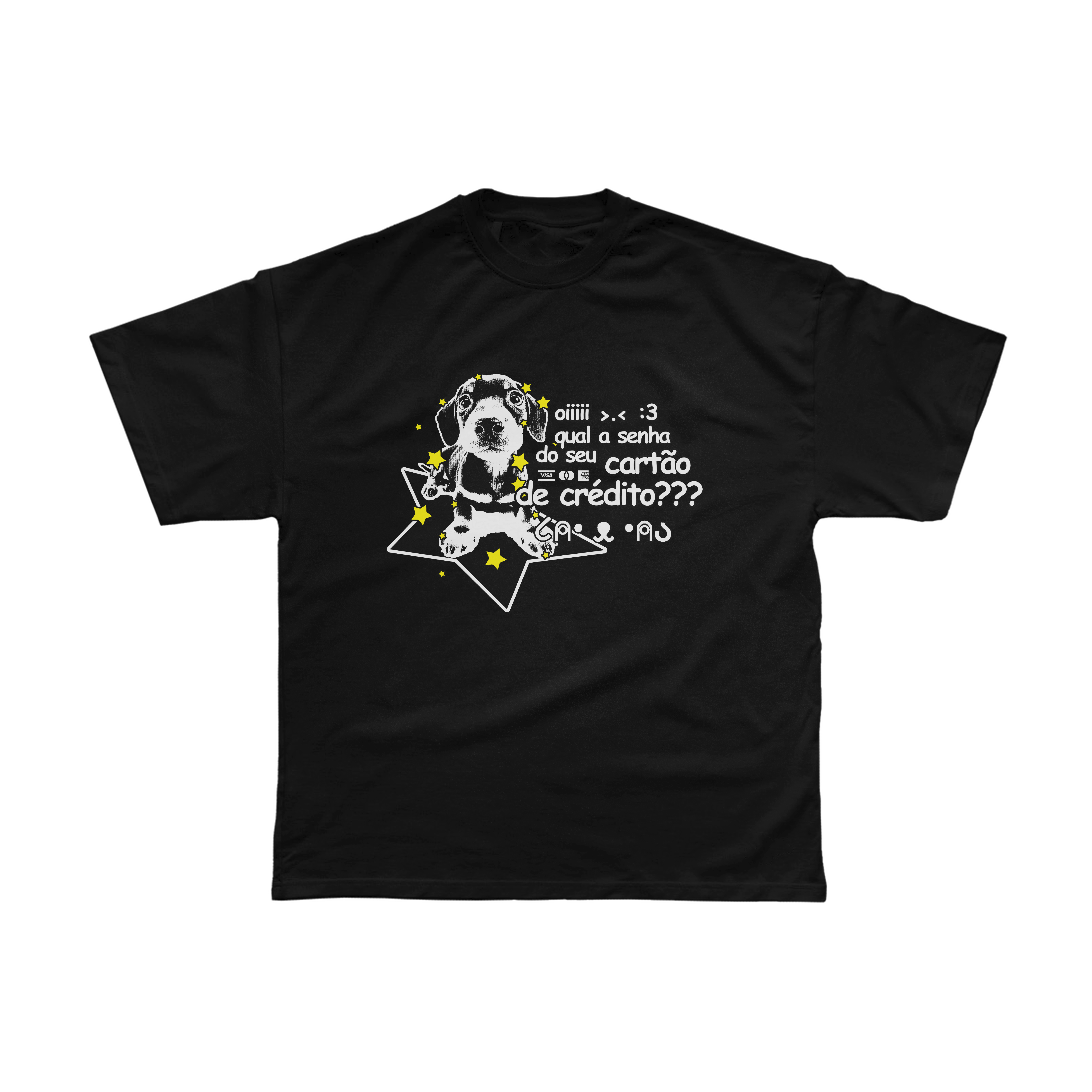 Camiseta Doguinho Cartão de Crédito - Preta