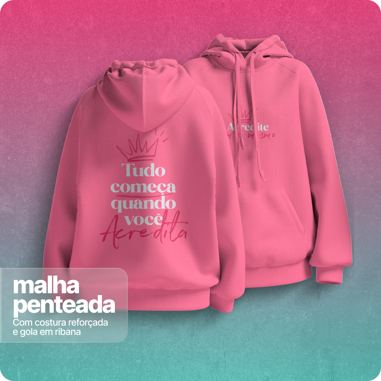 Moletom Canguru Quality Unissex – Tudo Começa Quando Você Acredita