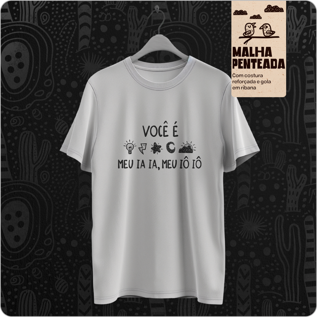 Camiseta Masculina Quality – Você é luz É raio, estrela e luar 