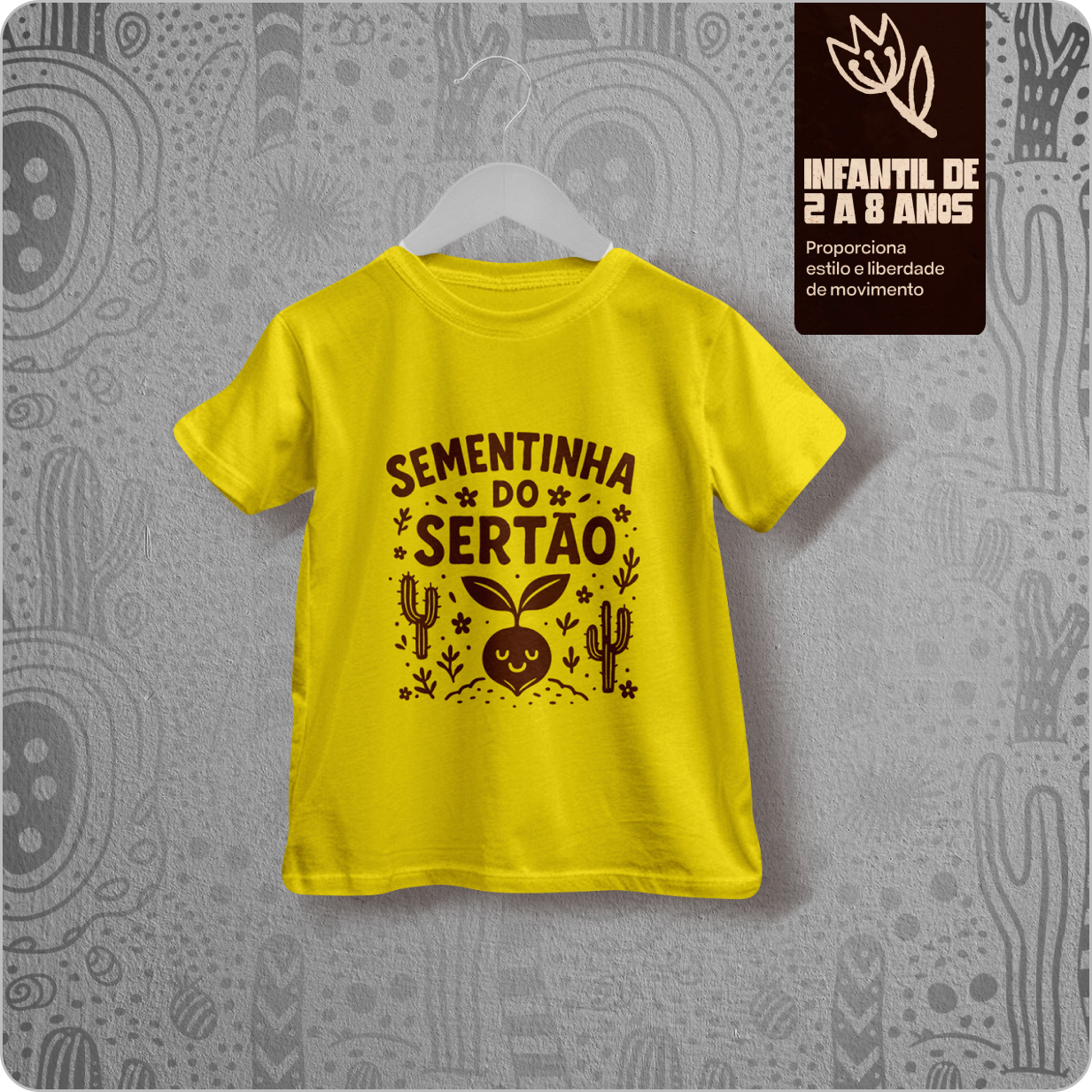 Camiseta Infantil Quality –  (2 a 8 Anos) - Sementinha Do Sertão 
