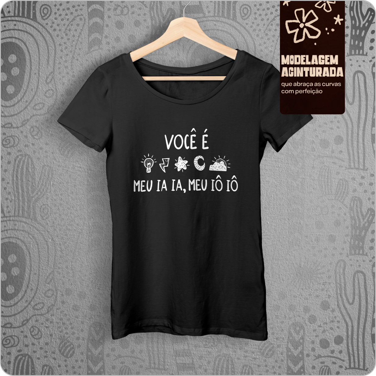 Camiseta Feminina Baby Long Quality - Você é luz É raio, estrela e luar