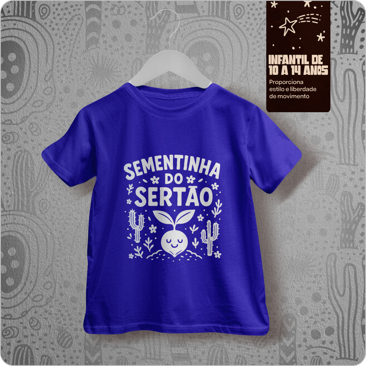 Camiseta Infantil Quality (10 a 14 Anos) – Sementinha Do Sertão 
